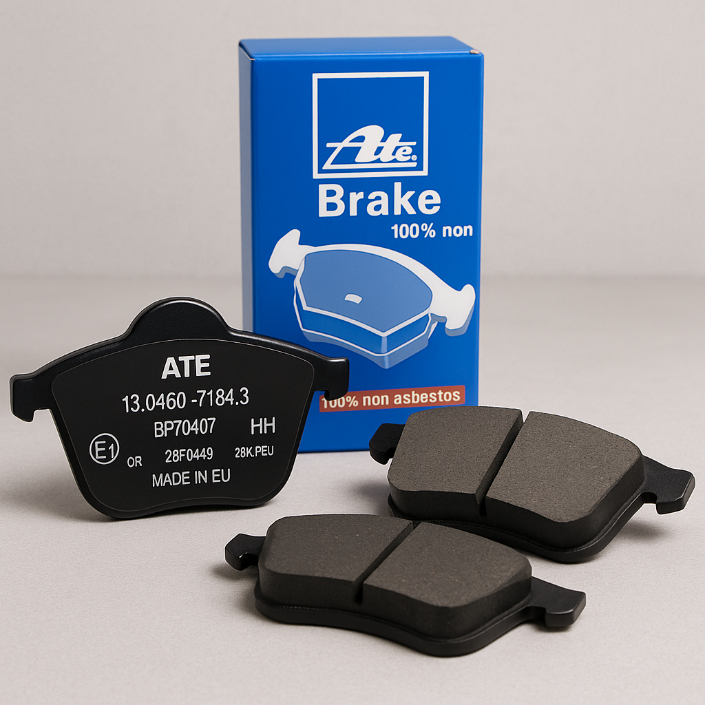ATE brake pads with blue branded box – OEM-quality replacement pads for passenger vehicles in South Africa