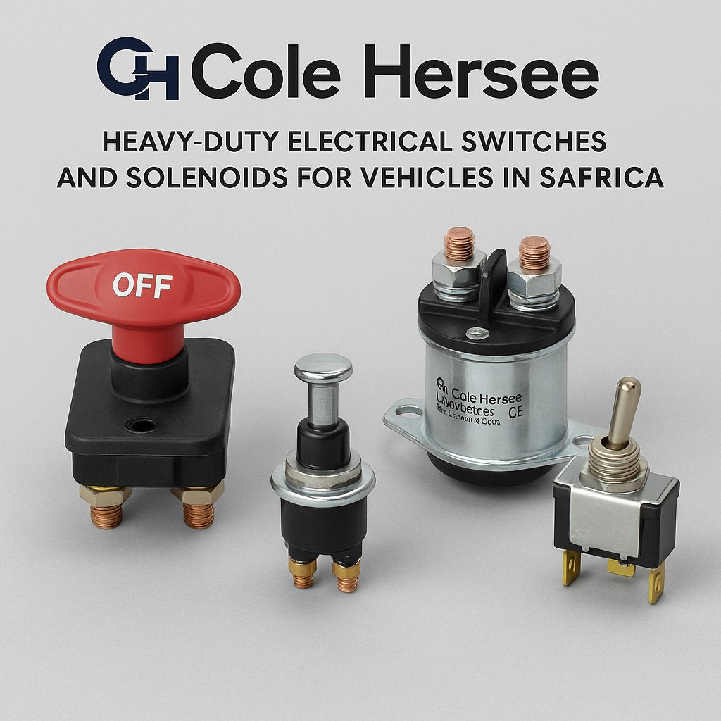 Cole Hersee heavy-duty electrical switches and solenoids for vehicles in South Africa.