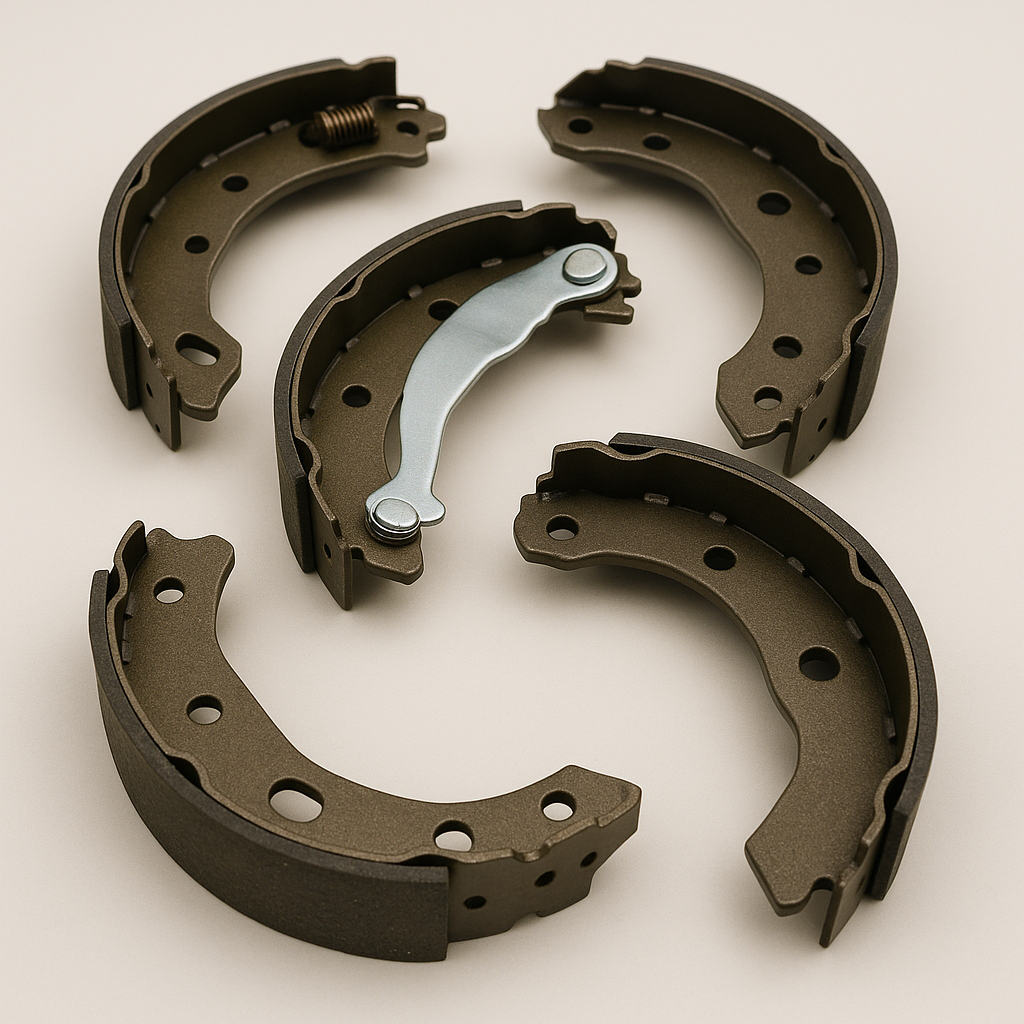 Brake shoes collection featuring ATE, Ferodo, Motopart, and Optima brands available at Modern Auto Parts South Africa