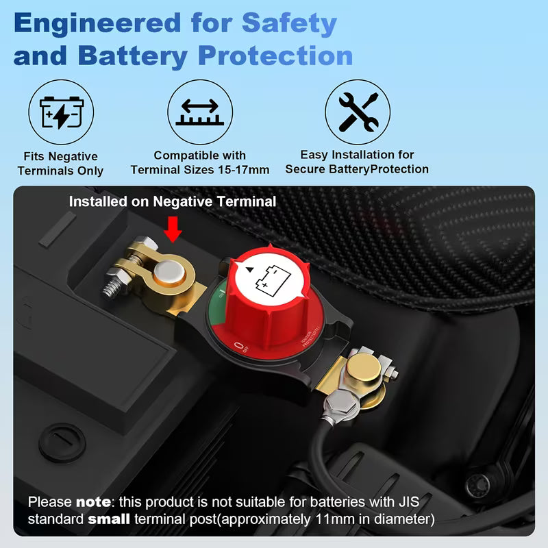 Top Battery Disconnect Switch Negative Terminal On/Off 1000A BDC1000