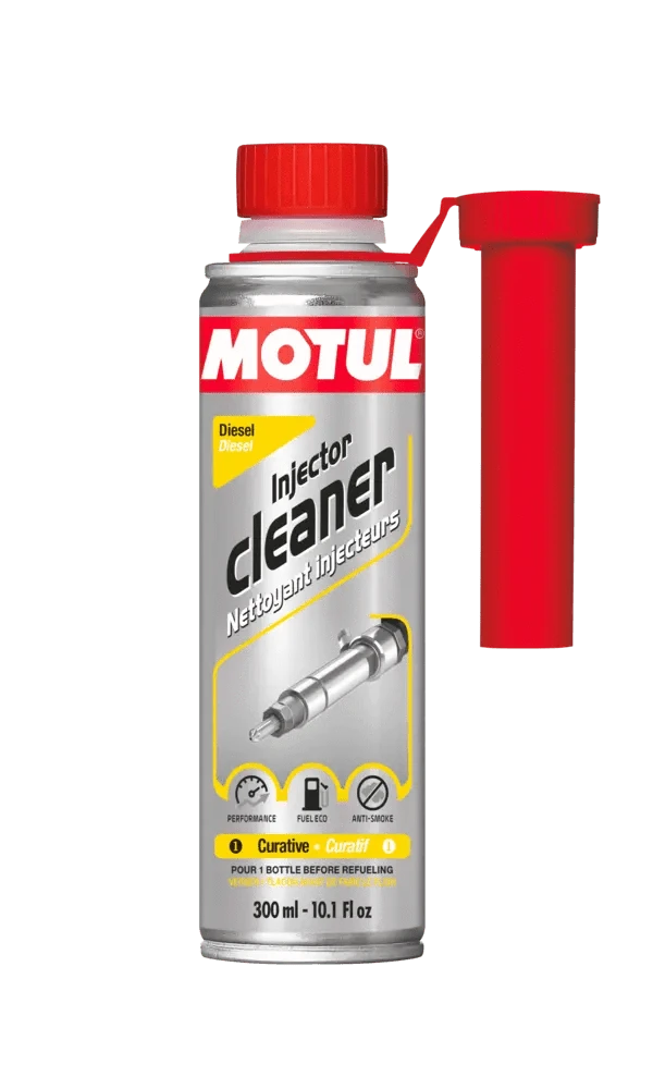 Motul Injector Cleaner Diesel 300ml Additive 107813 oil bottle, high-performance synthetic motor oil designed for fuel efficiency and engine protection.