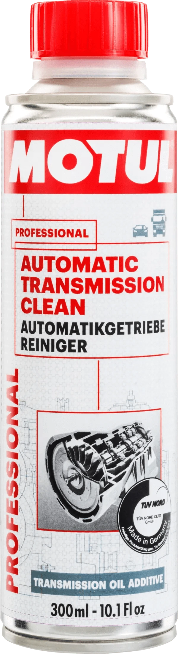 Motul Automatic Transmission Clean 300ml Additive 108127 oil bottle, high-performance synthetic motor oil designed for fuel efficiency and engine protection.