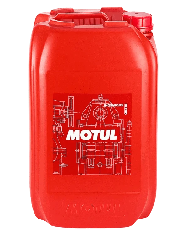 Motul Trans Atf Vi 20L Gear And Transmission 109772 oil bottle, high-performance synthetic motor oil designed for fuel efficiency and engine protection.