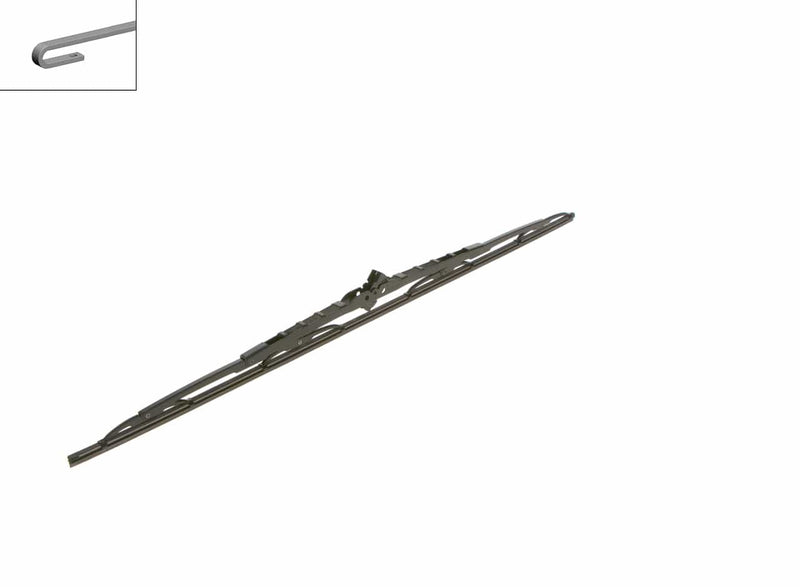 Bosch Wiper Blade for Chrysler - 3397004938
Angled view of Bosch Wiper Blade for compatibility checking
Close-up view of Bosch Wiper Blade reference details