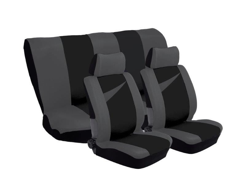 Cyprus 11-piece car seat cover set grey/black – universal fit SA100