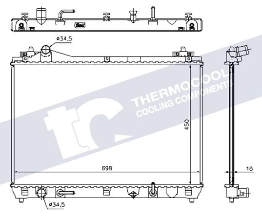 I-Radiator Suzuki grand vitara 2008 2.4L J24B N64199