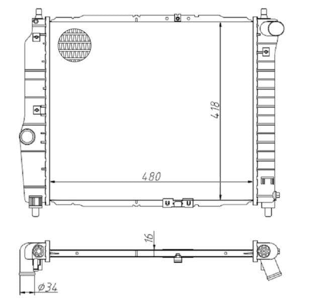 I-Radiator Chev Aveo 1.5 Ls, Lt F15S3 2003-2008