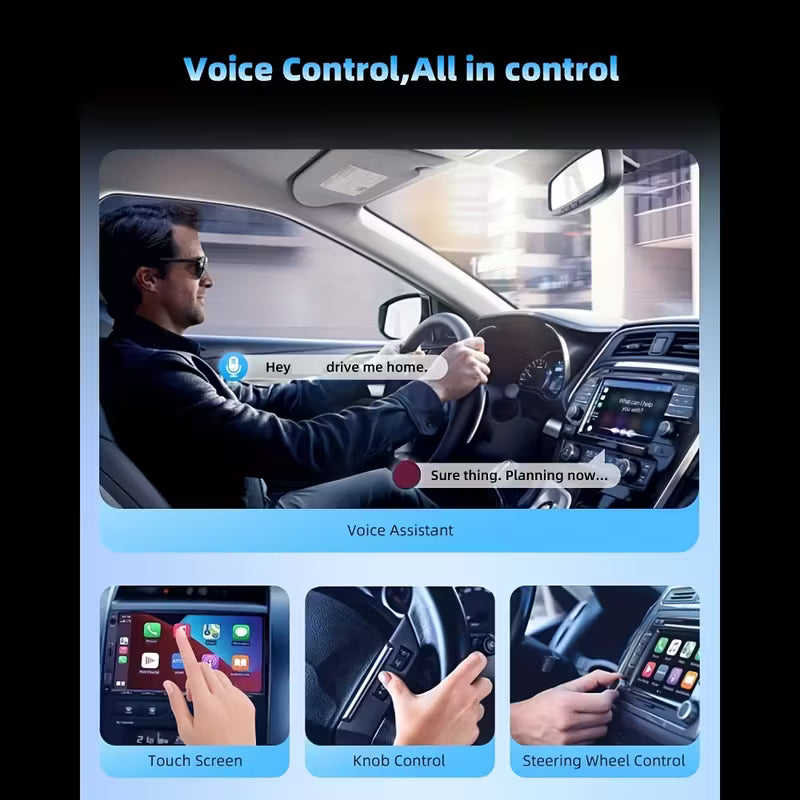 Wireless Apple CarPlay & Android Auto Adapter USB A Plug & Play Dongle