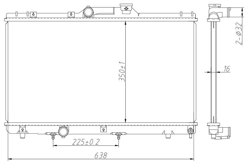 Radiator Toyota Corolla 130 160i 180i 1.6 RSi RXi 1996-2002 B3508003