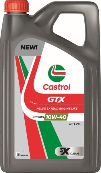 Castrol GTX 10W-40 Synthetic Engine Oil 5L 3X Clean 3442050