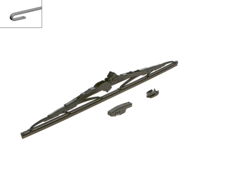 Bosch Wiper Blade for Chevrolet - 3397004912
Angled view of Bosch Wiper Blade for compatibility checking
Close-up view of Bosch Wiper Blade reference details