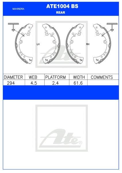 Mahindra Bolero / Karoo – Agterremskoene (ATE1004BS)