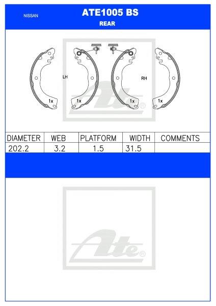 Nissan Tiida, Livina – Agterste Remskoene (ATE1005BS)