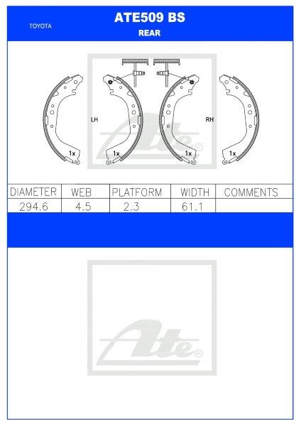 Toyota Land Cruiser 70/80/Prado 4.2 D, Nissan Patrol 4.2 Agterremskoen – ATE509BS