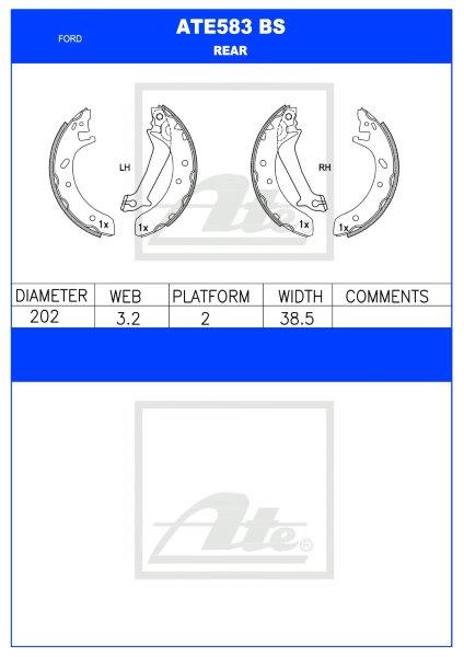 Ford Bantam, Escort – Agterremskoene (ATE583BS)