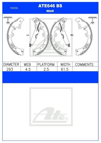 Toyota Hilux / Fortuner 2.5D / 2.8D Agterremskoen – ATE646BS
