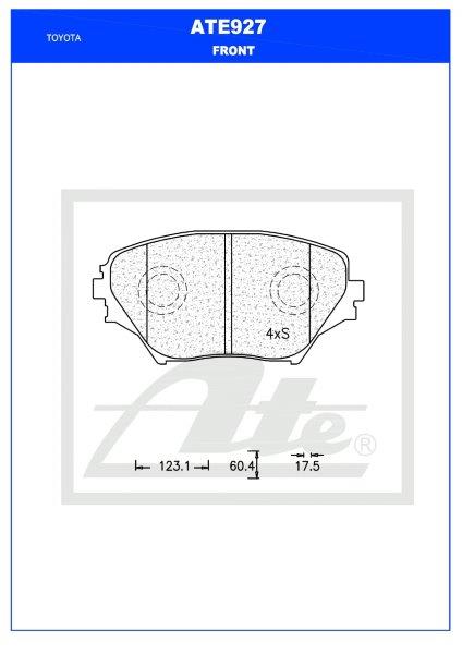 Front Brake Pads for Toyota RAV4 II 2000–2005 – ATE927