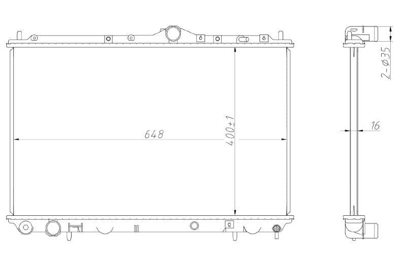 Radiator vir Volvo S40 2.0 B4204S1 Handmatig en Outomaties met Lugversorging 1997 - 2004