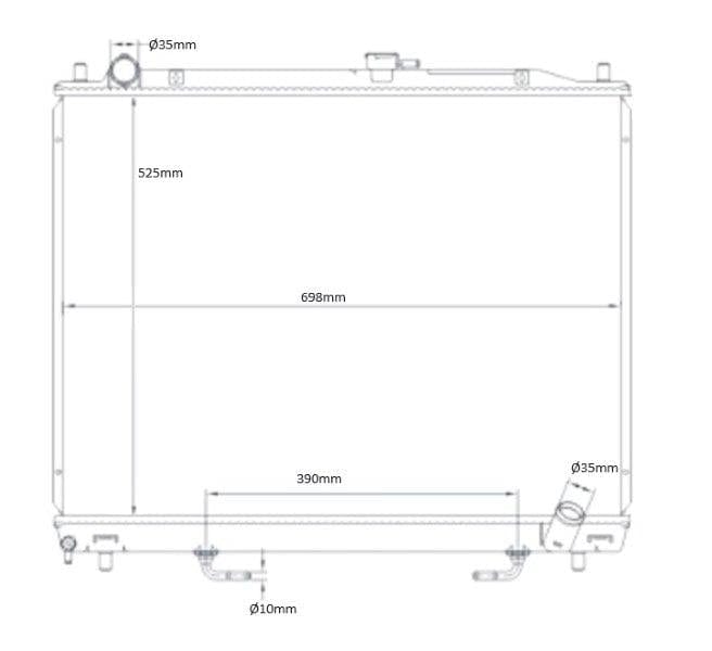 I-Radiator ye-Mitsubishi Pajero 3.2 Di-D – 4M41 – Automatic – 2000–2013