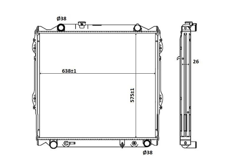Radiator vir Toyota Prado 3.0 DT Diesel – 1KZ-TE 10-spoed outomaties en handmatig 1997–2009