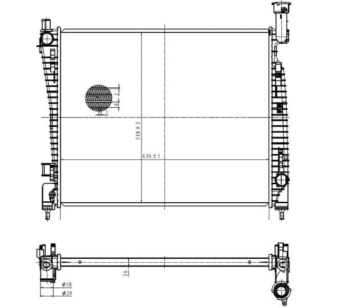 I-Radiator ye-Jeep Grand Cherokee 5.7 V8 – EZH – Manual – 2011–Present