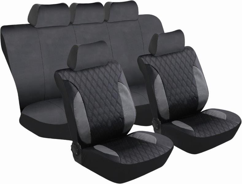 Montreal 11-piece car seat cover set grey – universal fit SA82