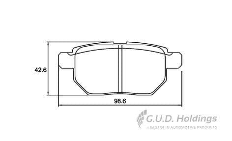 Brake Pads Rear Toyota Yaris 1.8 (08 09) (SET LH & RH Wheel) (D4103S)