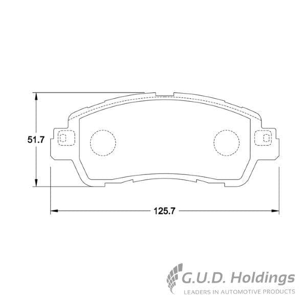 Brake Pads Front Mazda 2 1.5 2014- (D4161S)(SET)