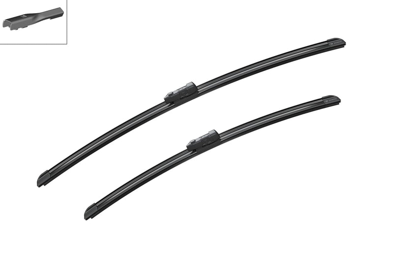 Bosch Aerotwin Flat Wiper Blade Kit A 298 S for AUDI A4 - 3397007298
Angled view of Bosch Aerotwin Flat Wiper Blade Kit A 298 S for compatibility checking
Close-up view of Bosch Aerotwin Flat Wiper Blade Kit A 298 S reference details