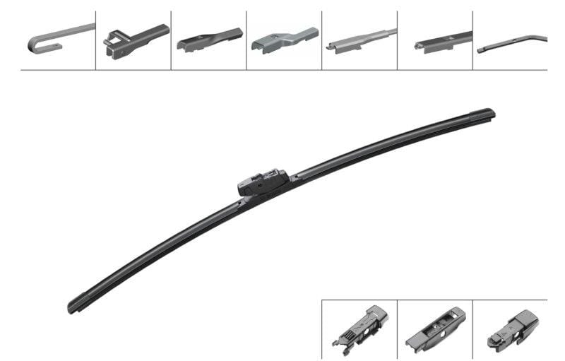 Bosch AeroEco Wiper Blade for Audi - 3397015564
Angled view of Bosch AeroEco Wiper Blade for compatibility checking
Close-up view of Bosch AeroEco Wiper Blade reference details