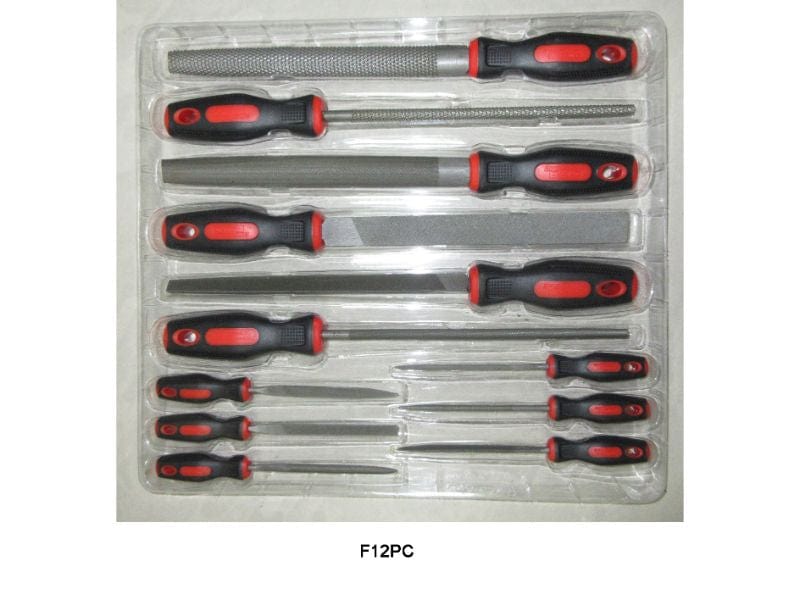 12-stuk lêer- en raspstel