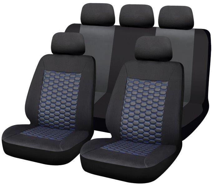 Monsanto 11-piece car seat cover set blue – universal fit SA98