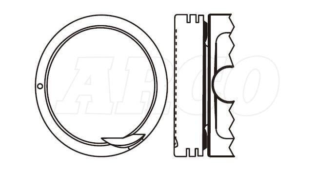 I-Piston Hyundai Accent Scoupe 1.5 G4EK Engine Oversize 0.50mm Ngaphandle Kwezindandatho (PHY407601X/0-50)