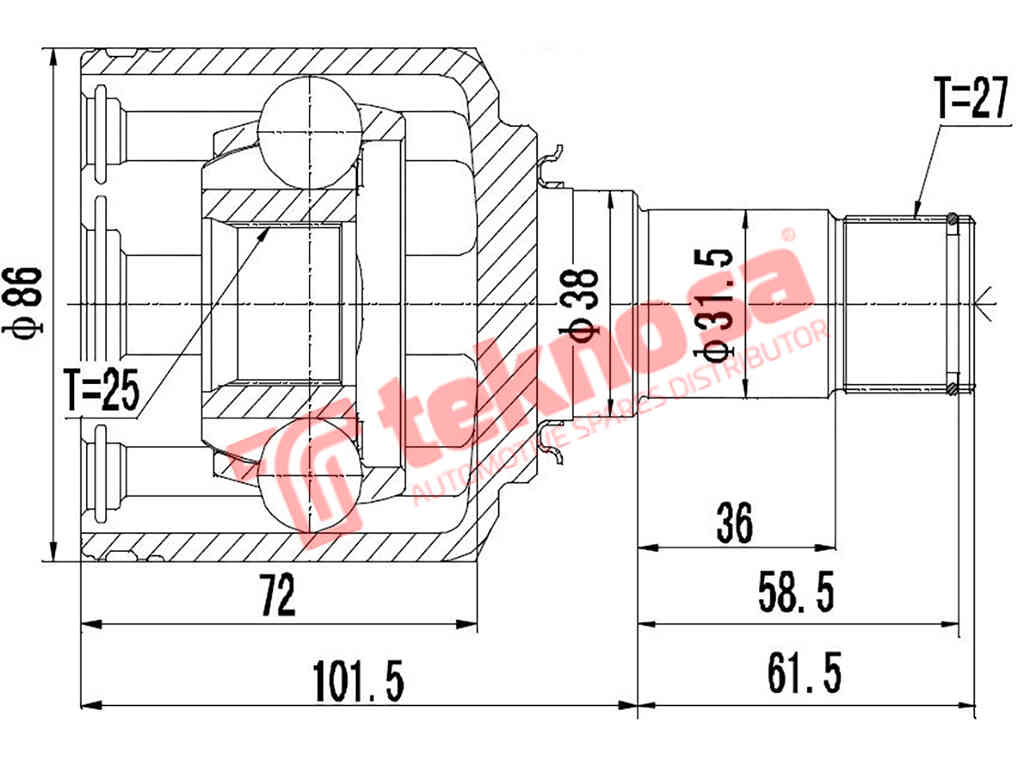 I-Inner Cv Joint Mercedes A170 180 W169 B170 B180 B200T B200 W245 2005- Me4001