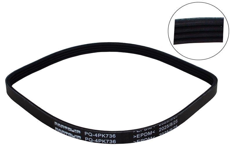 Micro V-Belt Cherry QQ3 0.8(08-17), Chevrolet Spark 0.8(00-14), Renault Clio (BB, CB) 1.2 (D7F)(98-10) (PQ-4PK736)