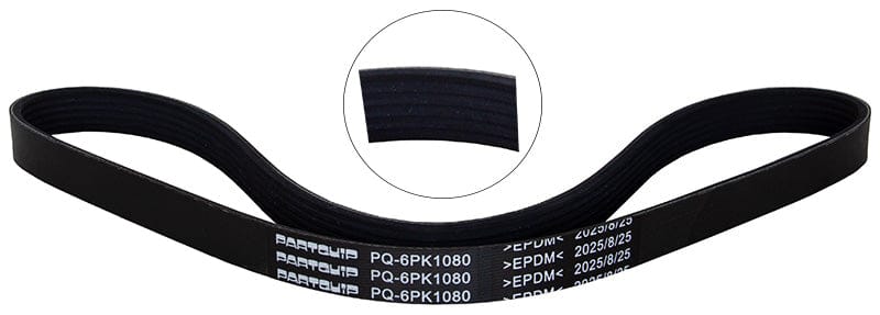 Micro V-Belt Audi A4 1.8 (BEX)(04-05), A4 (8EC) 1.8 (BFB)(05-08), Seat Ibiza (6L1) 1.4 (BXW)(06-09), 1.6(03-09) (PQ-6PK1080)