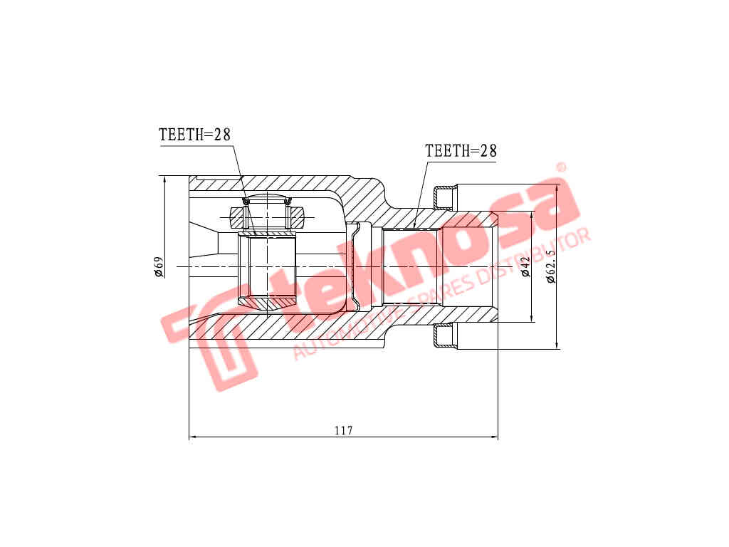 I-CV Yangaphakathi Ehlangene Ilungelo le-Suzuki Ertiga K14B K15B 2012-2025 (SU4002)