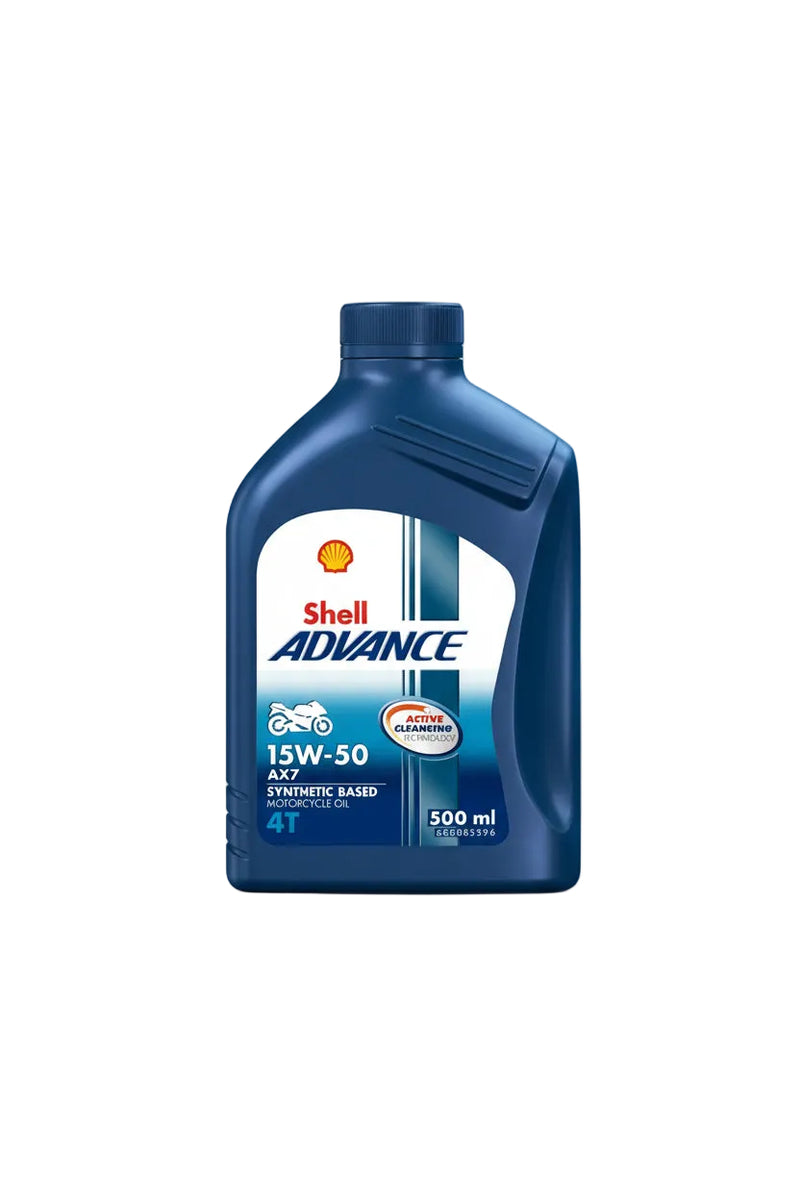 Shell Advance AX7 15W-50 API SM JASO MA2 500ml Synthetic Oil South Africa 550075059