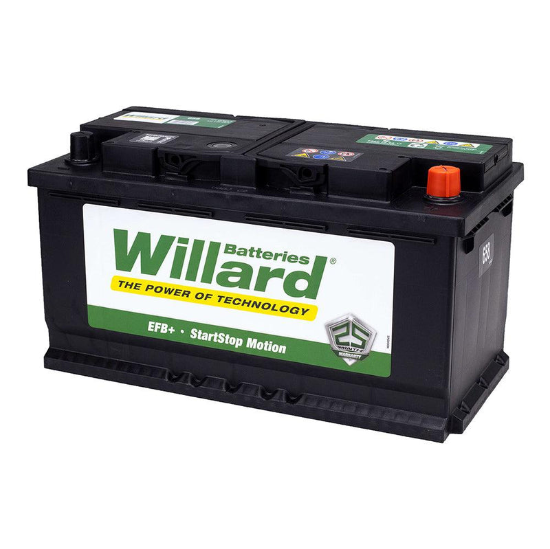 Car Battery front view for Willard 658 – W658Willard