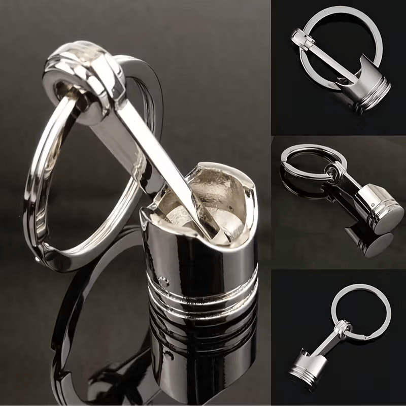 Car Engine Piston Keychain Dimensions 4cm Charm 3cm Ring HR3610276