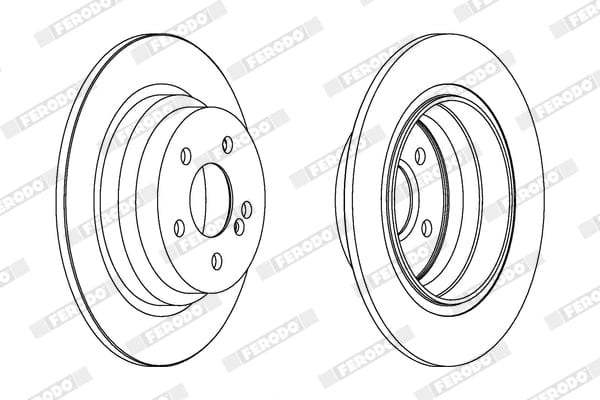 Brake Disc Rear Single Mercedes CLS250 E-Class 2002- (DDF1308X)