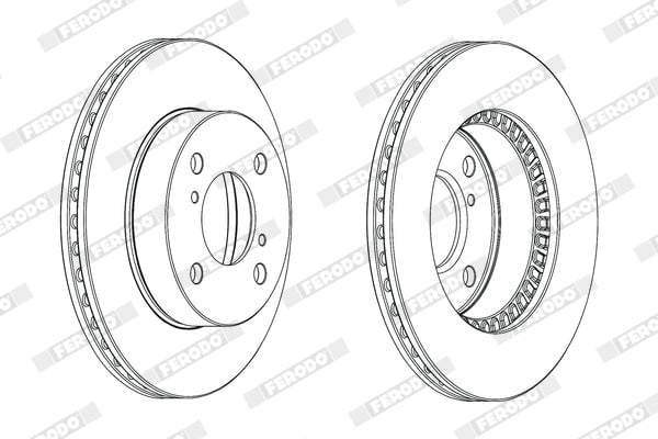 Front Brake Disc Set Vented 231mm for Suzuki Celerio 1.0 K10C (2022+) DDF1960C