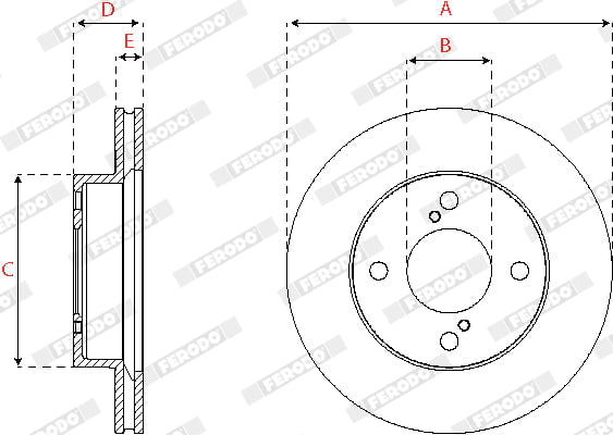 Voorremskyfstel Suzuki Celerio 1.0 K10C (2022+), Geventileerd 231mm, Hoogte 49mm DDF2689C