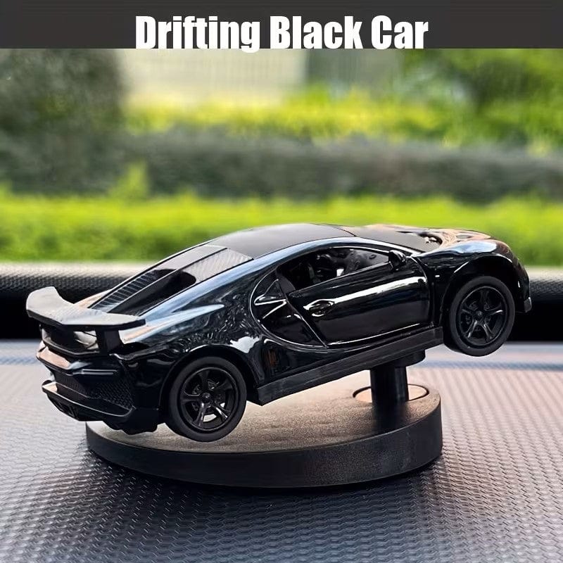 Black Drifting Sports Car Dashboard Ornament Metallic Body Pull Back Motor XB9150432BLACK
