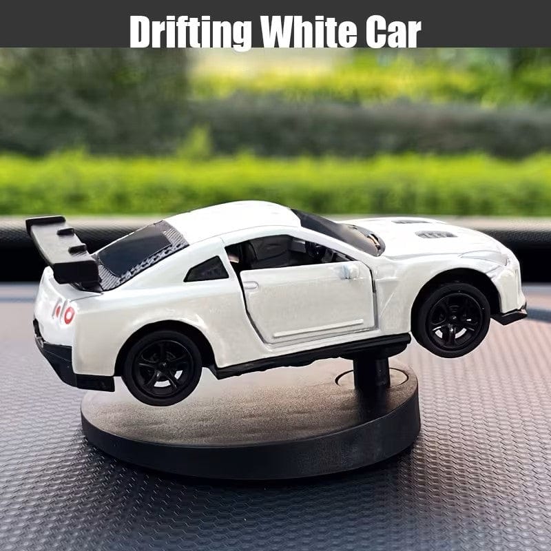 White Drifting Sports Car Dashboard Ornament Metallic Body Pull Back Motor XB9150432WHITE