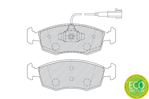 Front Brake Pads Fiat 500 0.9 TwinAir 2010-, Punto 1.2 1.4 2010-2016 ATE System (FDB4353)