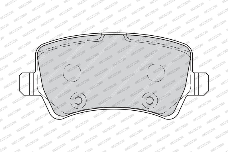 FERODO Rear Brake Pad Set angled view for Land Rover Range Rover Evoque - FDB4237