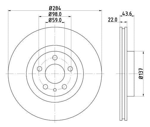 Front brake disc for Fiat Grande Punto, Doblo, Opel Corsa – South Africa fitment BR13414