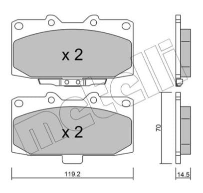 Front brake pads for Nissan 200SX S14 & Subaru Impreza – South Africa fitment 22-0413-0