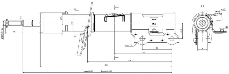 Front Shock Absorber Left Hyundai Grand i10 / i10 Grand / Atos - 9251366